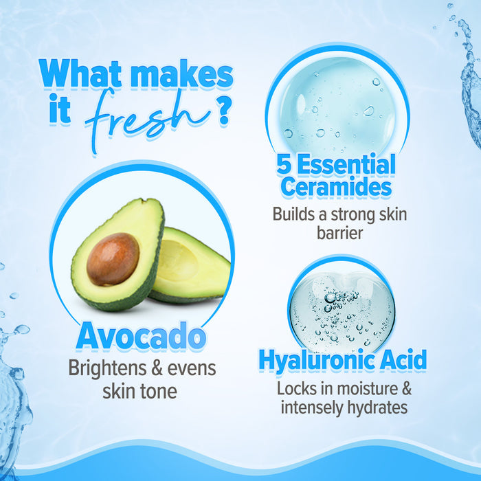 Avocado, ceramides and hyaluronic acid for barrier repair
