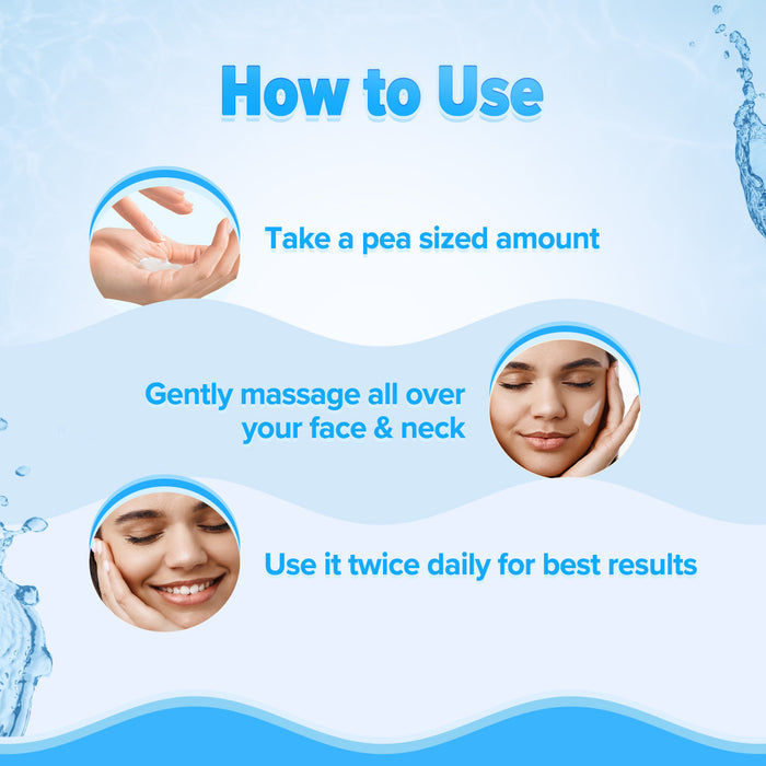 Face moisturizer routine with application steps