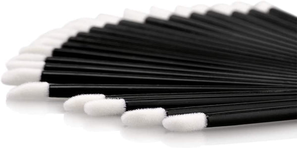 50 Premium PMU Lip Brushes with Black Handles - Precision Tools for Makeup Artists and Enthusiasts - SD Cosmetics Care