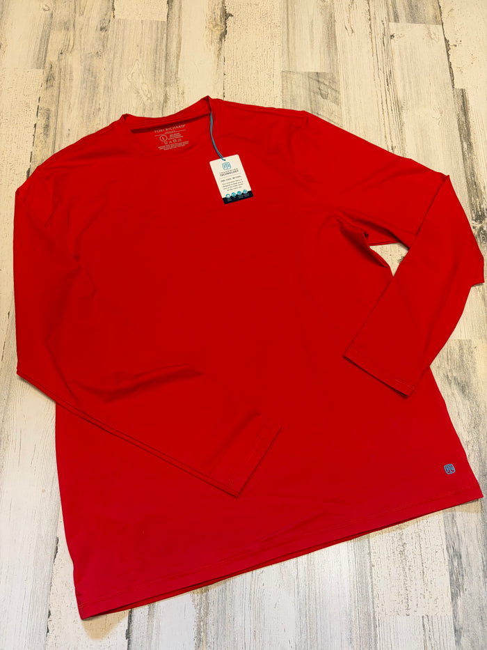 Tori Richards Shady Side LS Tee, long sleeve T-shirt with a casual fit and graphic design, displayed on a hanger.