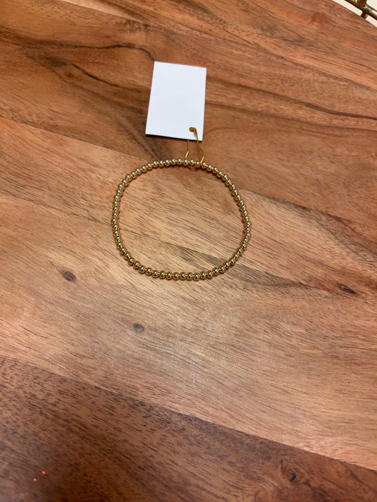Gold filled beaded bracelet by Lula 'n' Lee featuring multiple gold beads on a delicate chain.