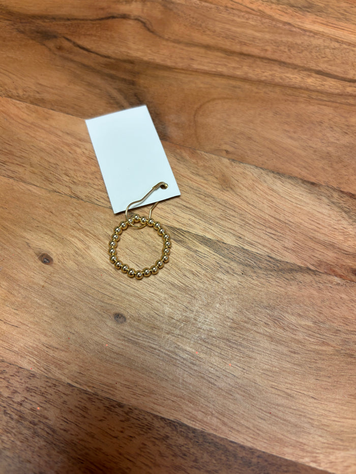 Gold filled beaded ring from Lula 'n' Lee, showcasing a delicate beaded design on a sleek band.