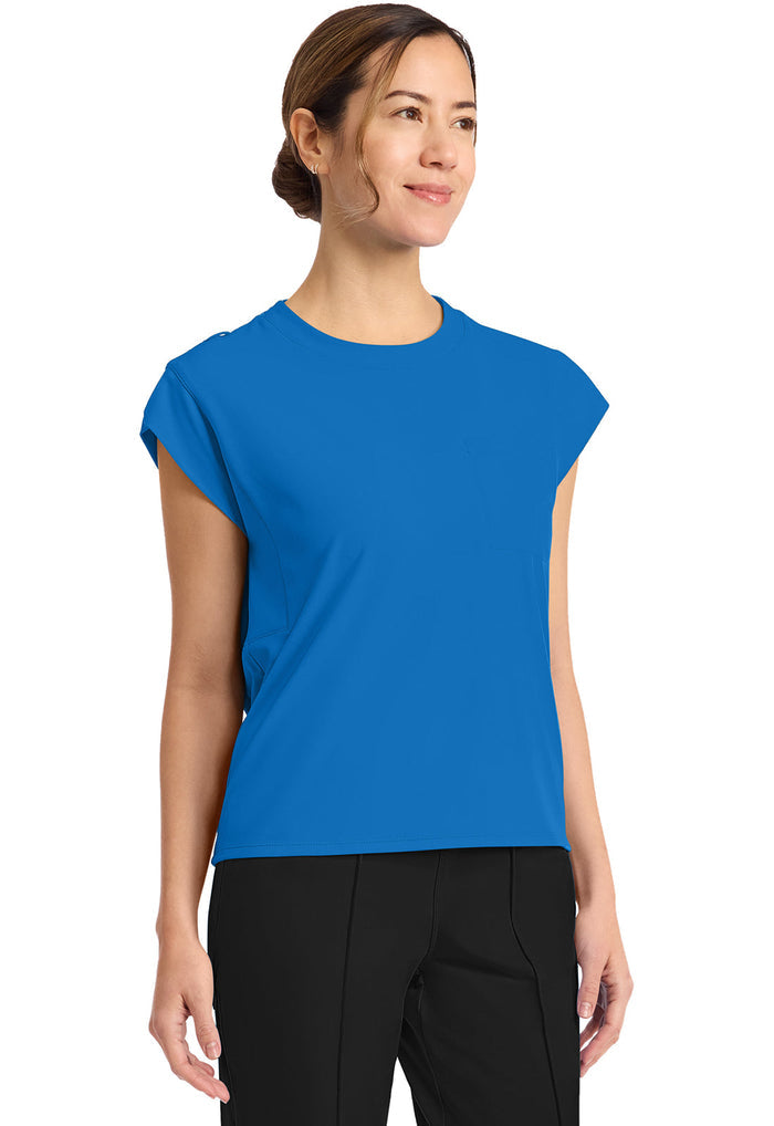 Achieve by Cherokee Women's Raglan Cap-Sleeve 1-Pocket Crew Neck Scrub Top