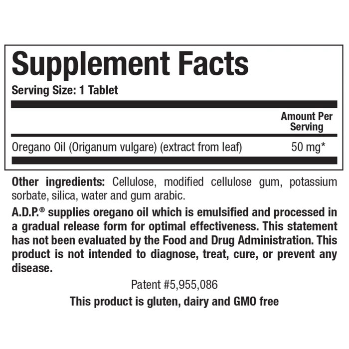 ADP  supplies a patented formula of sustained release, emulsified oil of oregan