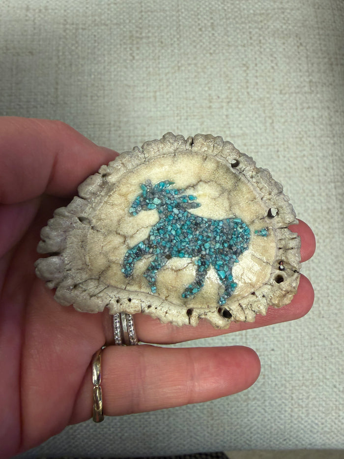 Antler Horse Belt Buckle