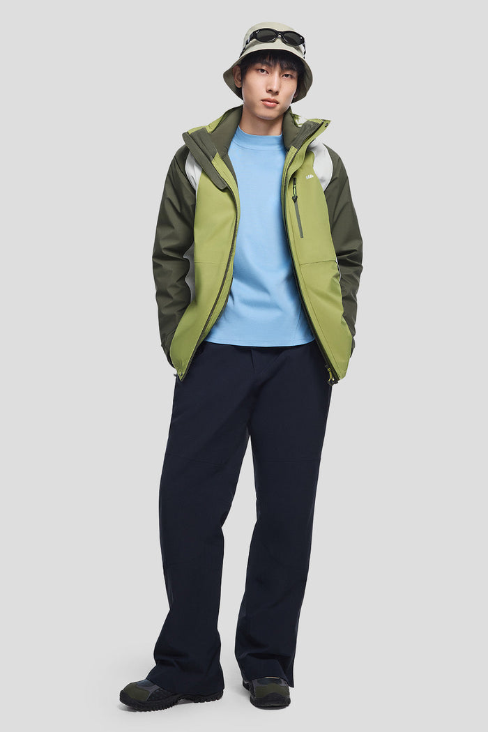 beneudner men's 3-in-1 jackets #color_stone blue green & vine mist gray