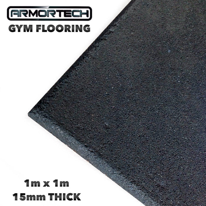 Armortech Rubber Gym Flooring Mats 1m x 1m x 15mm