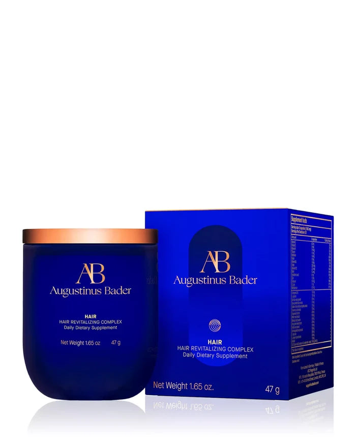 Augustinus Bader Hair Revitalizing Complex daily dietary supplement jar and box