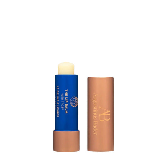Augustinus Bader The Lip Balm blue tube with gold cap and refill