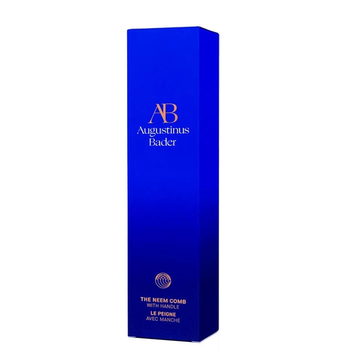 Augustinus Bader The Neem Comb with handle packaging in blue box