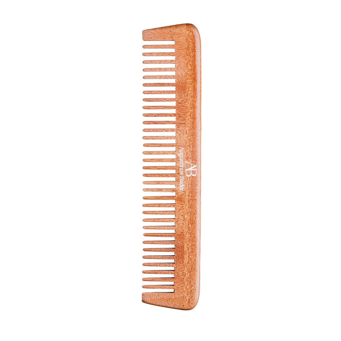 Augustinus Bader neem wood comb with wide and fine teeth