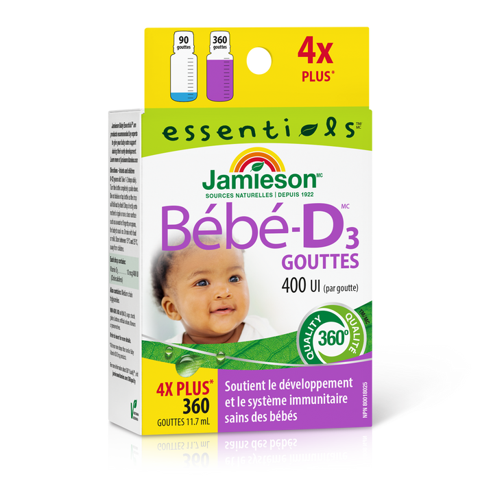 31000481 Jamieson Baby-D | Vitamin D3 Droplets 11.7 mL 6925_R2084_Baby-D3_Drops_400IU_CTN_MAIN2