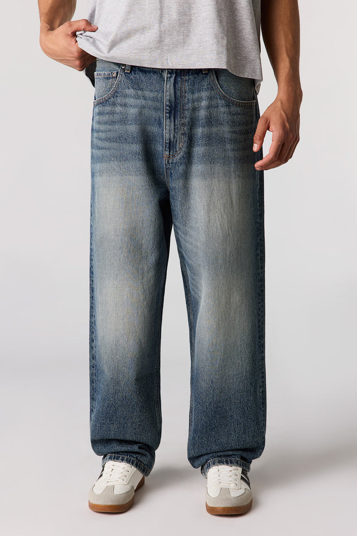 Baggy Washed Dark Jean