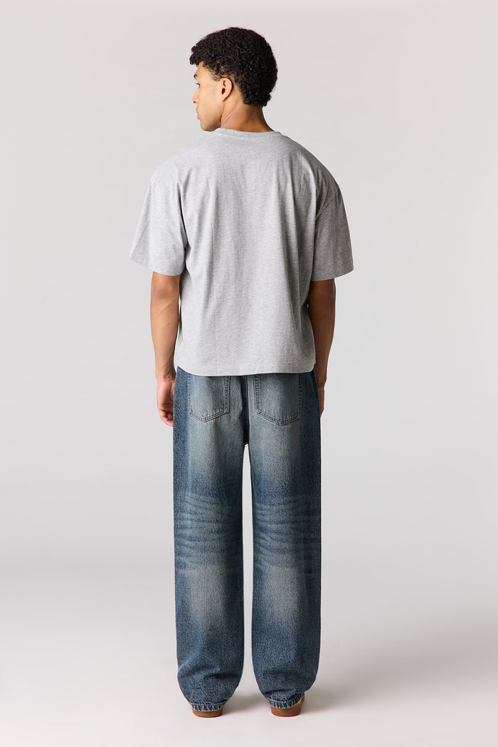 Baggy Washed Dark Jean