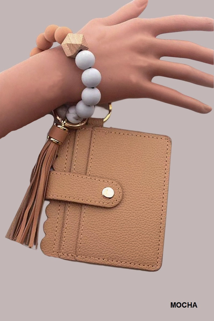 Beaded Bracelet Keychain Wallet