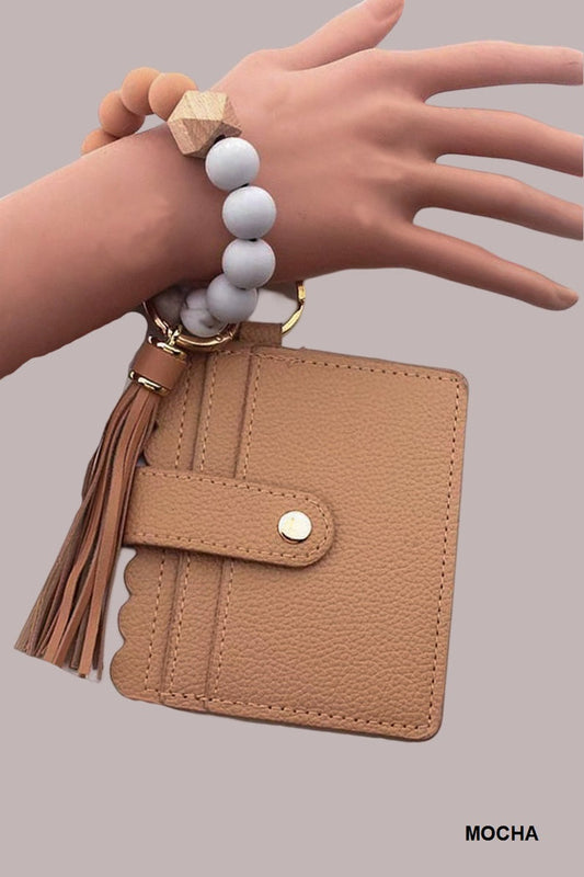 Beaded Bracelet Keychain Wallet
