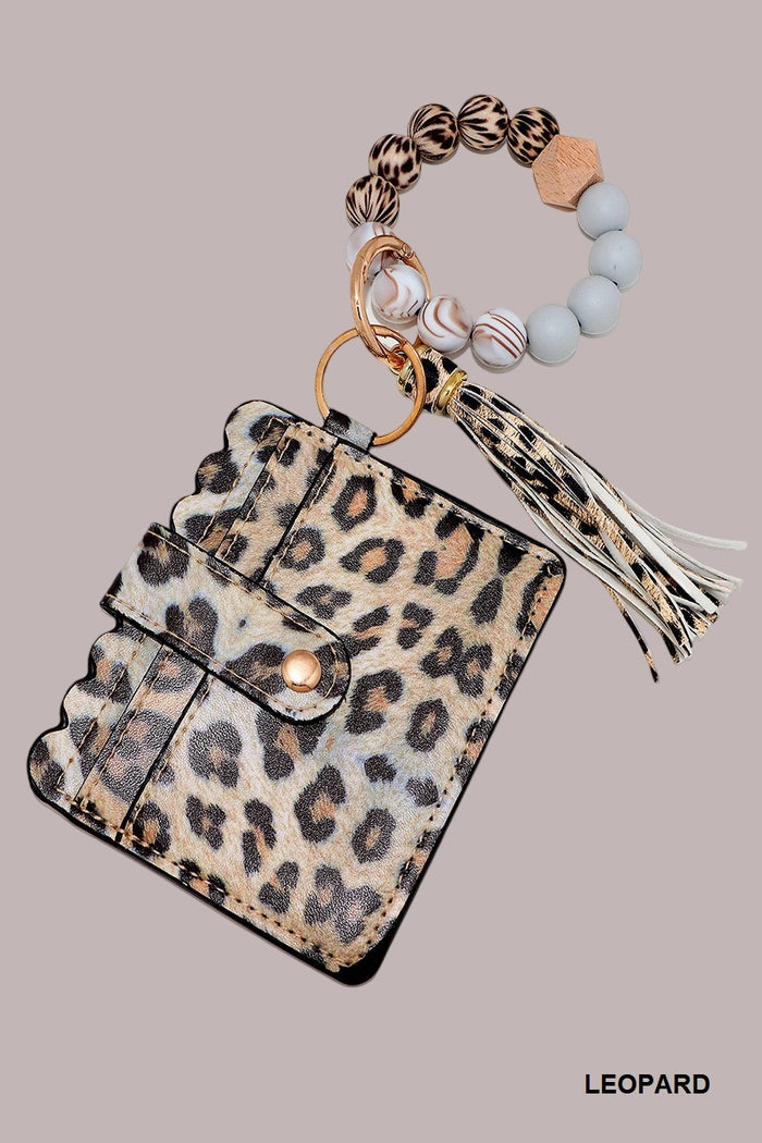 Beaded Bracelet Keychain Wallet