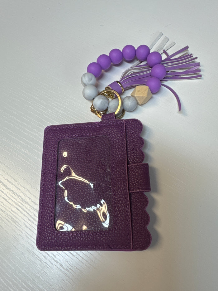 Beaded Bracelet Keychain Wallet