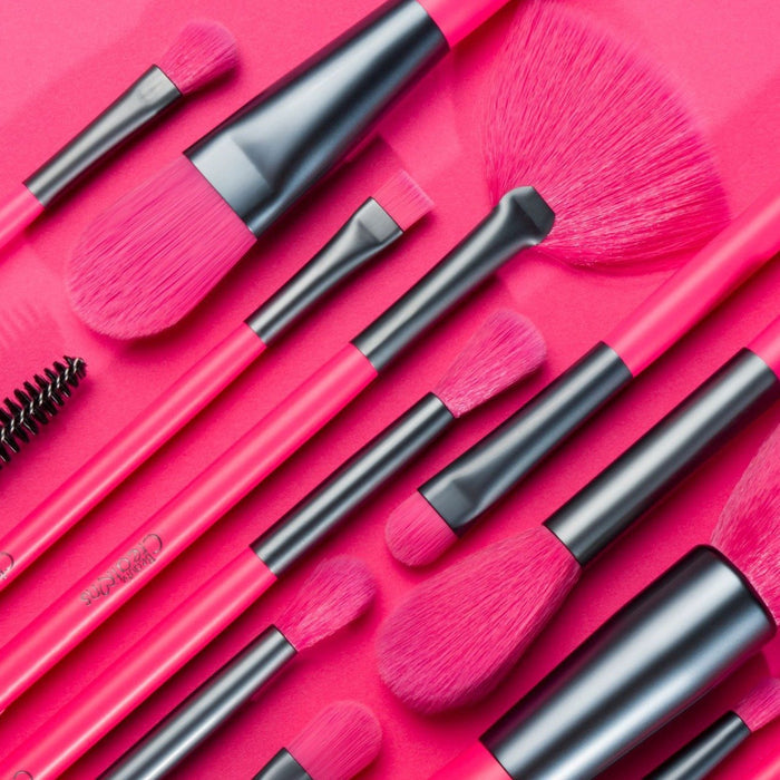 BEAUTY CREATIONS DEAR TO BE BRIGHT BOMB AF 15 PC BRUSH SET سيت فرش المكياج مع حقيبة