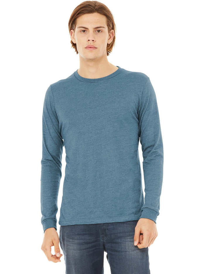 no-logo Bella+Canvas Unisex Triblend Long Sleeve Tee-Regular-Bella&Canvas-Thread Logic