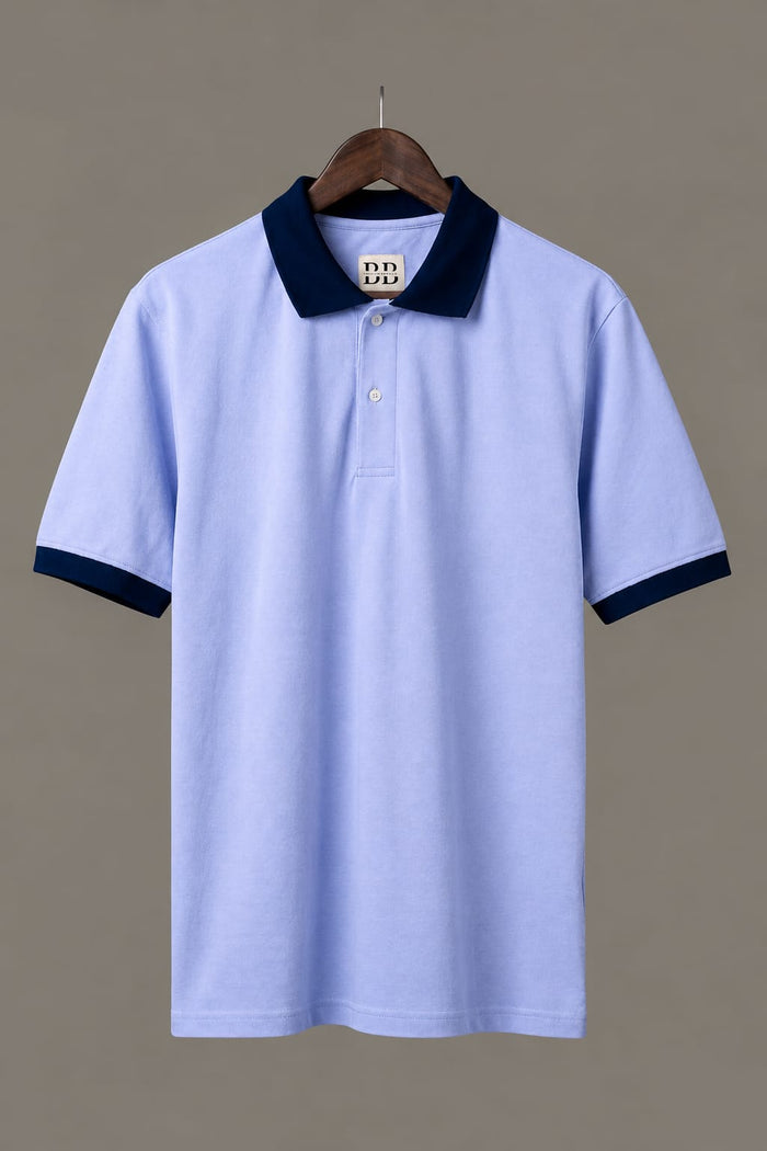Belmont Blue Collar Polo (Premium Cotton Blend)