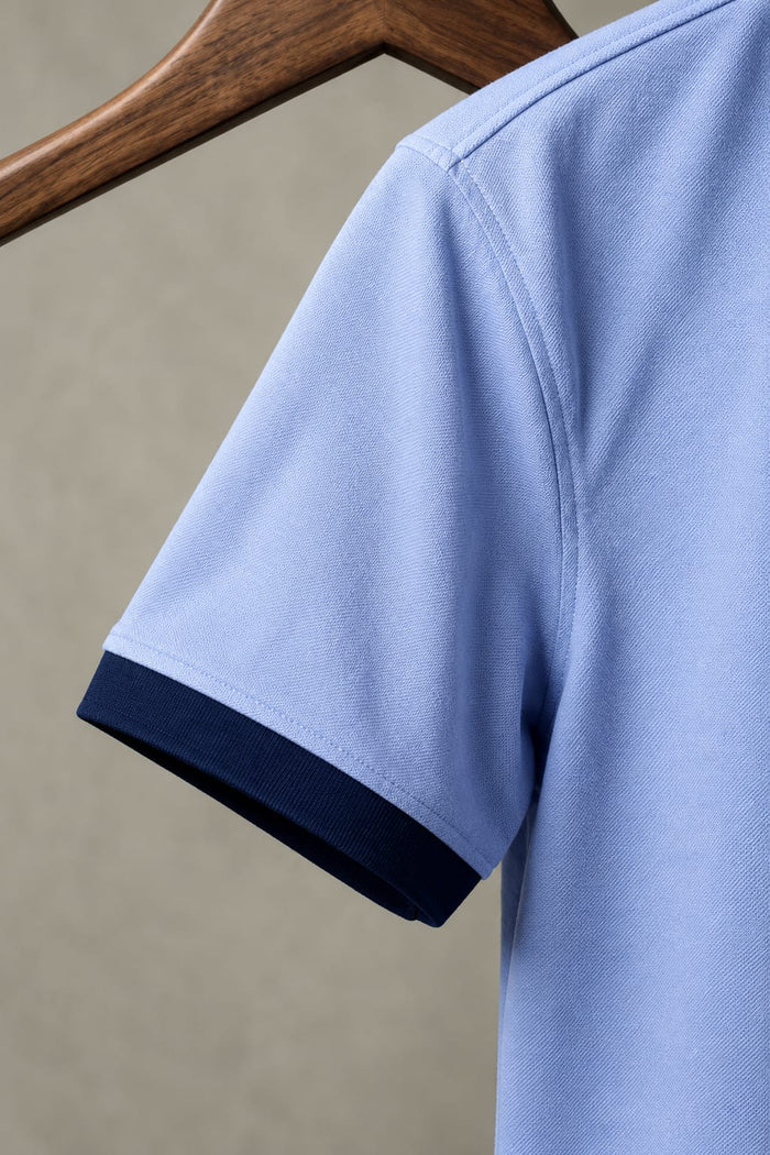 Belmont Blue Collar Polo (Premium Cotton Blend)