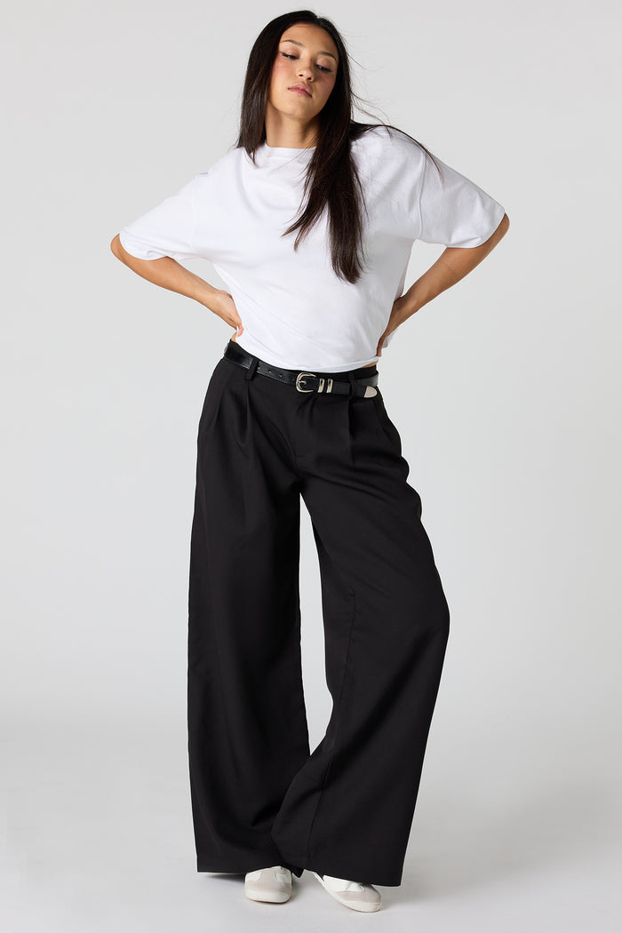 Belted Baggy Dress Pant