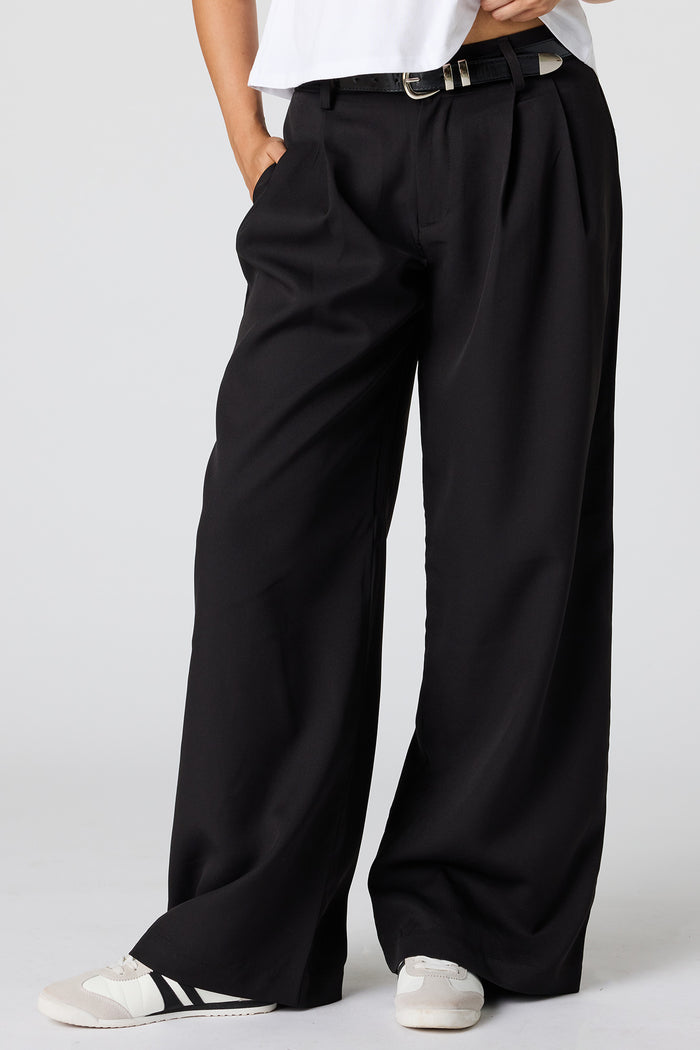 Belted Baggy Dress Pant