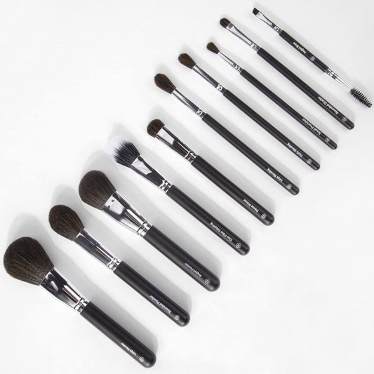 BH Cosmetics Ultimate Essentials 10pcs Face and Eye Brush Set with Bag