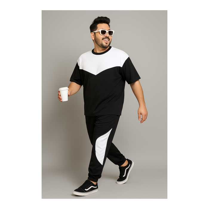 Black and White Premium Cotton Co-ord Set (Cotton)