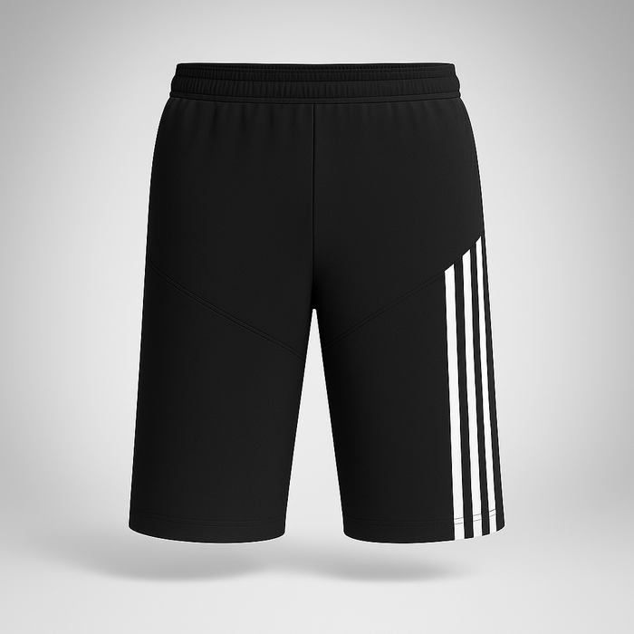 Black Striped Gym Shorts