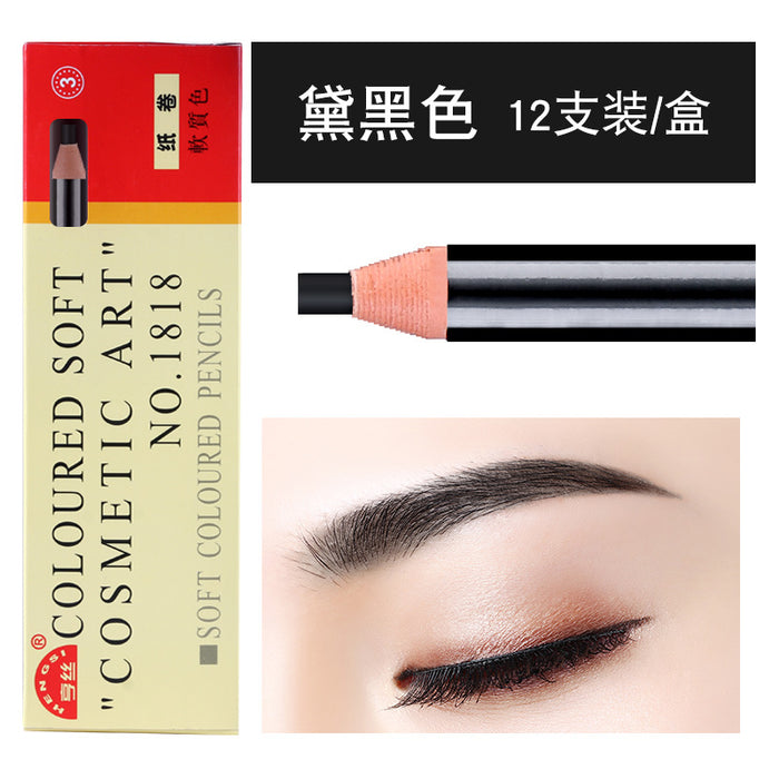 Black Waterproof Eyebrow Pencil Brow Pencil Long Lasting Microblading Supplies Kit,Brow Pencil Set for Marking,Creat Natural Eyebrow Makeup (1 pencil) - SD Cosmetics Care