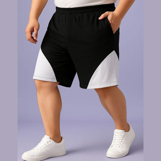 Black & White Cotton Shorts