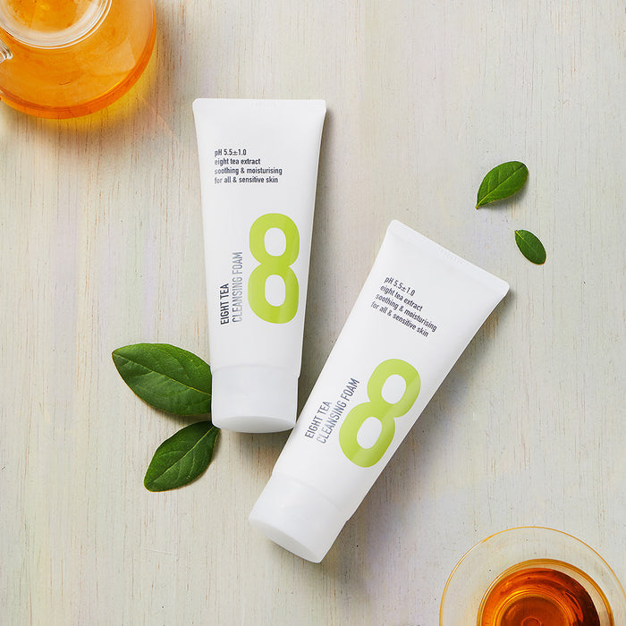 BOM Eight Tea Cleansing Foam - valomosios veido putos