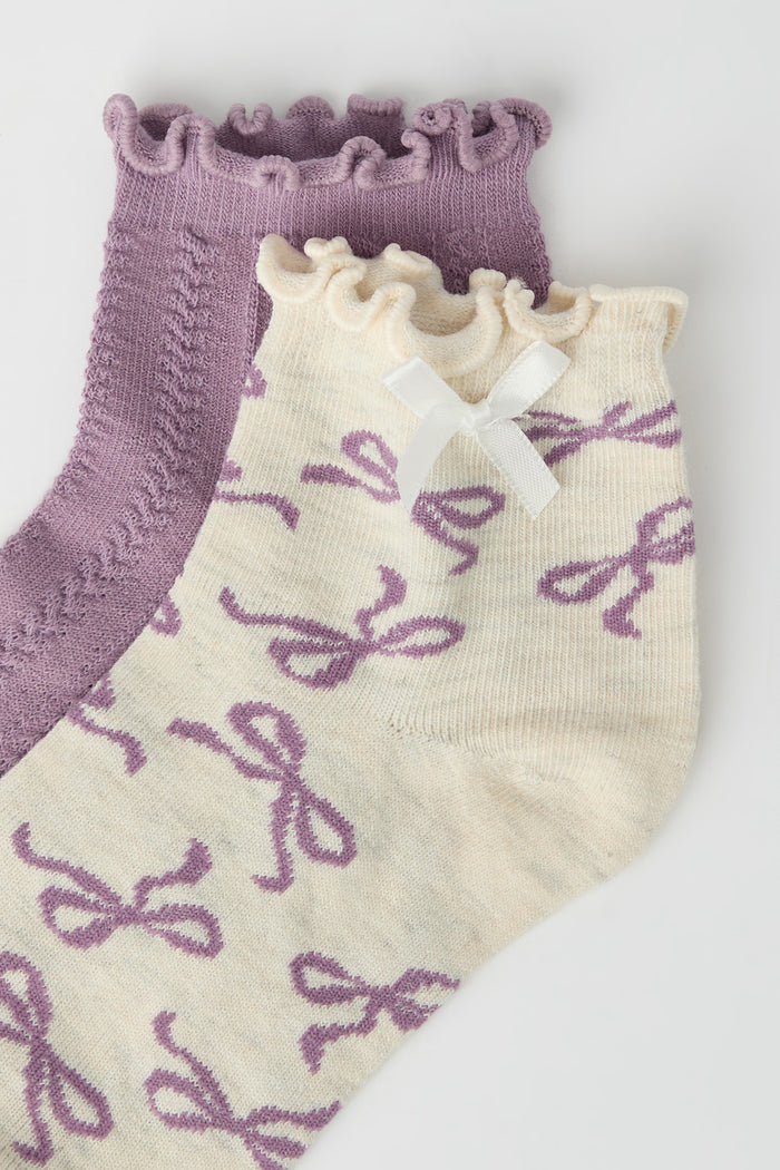 Bow Ruffle Socks (5 Pack)