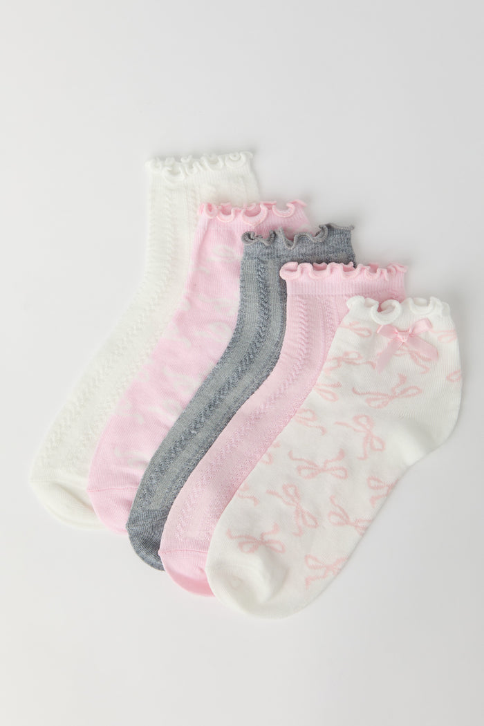 Bow Ruffle Socks (5 Pack)