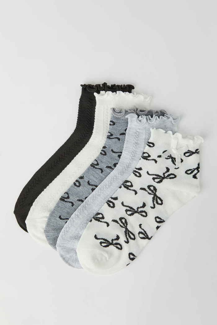 Bow Ruffle Socks (5 Pack)