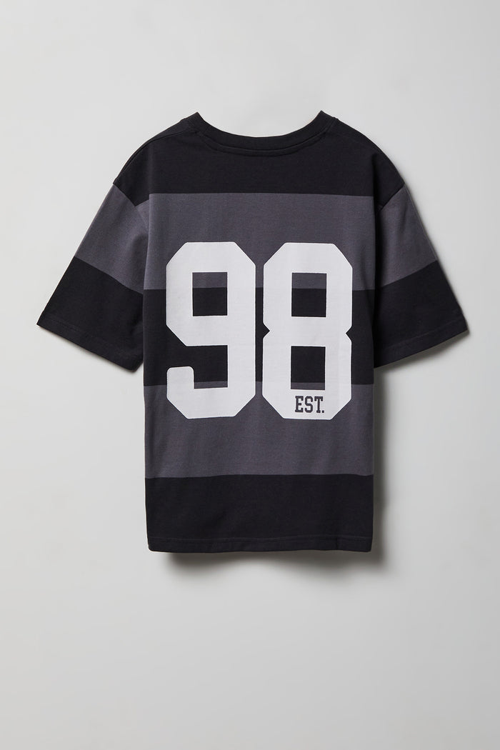 Boys Graphic Striped Boxy T-Shirt