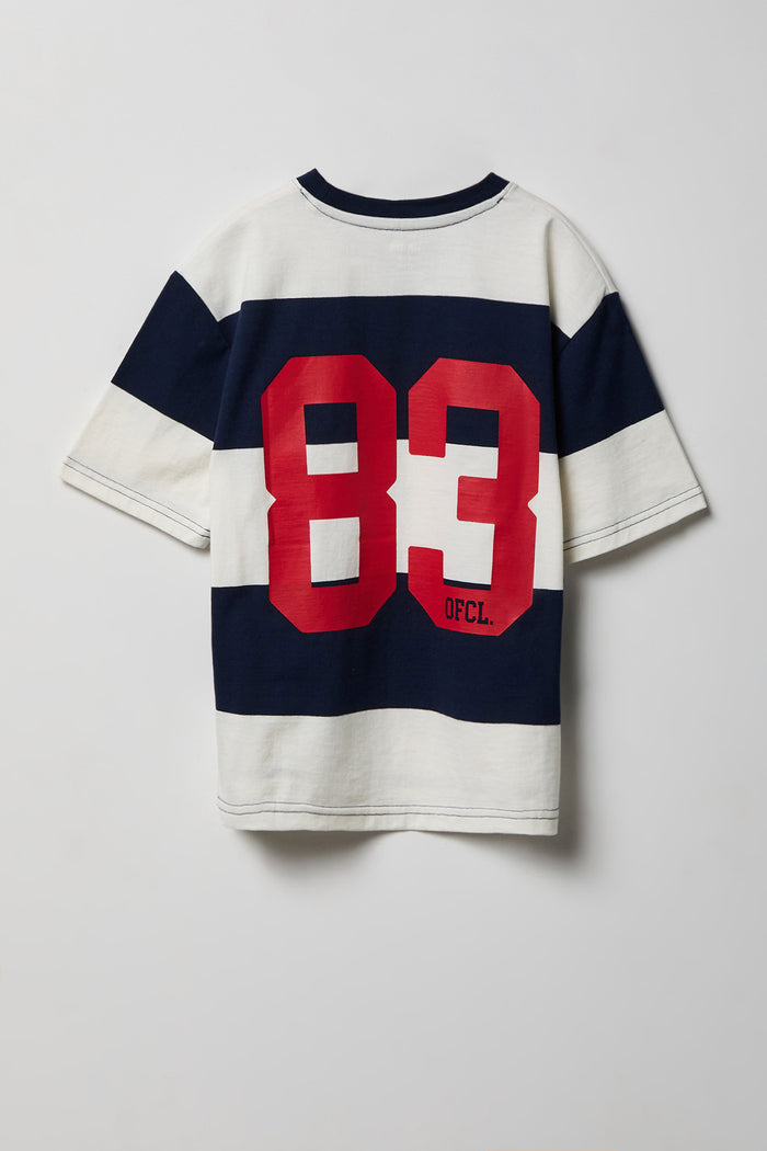 Boys Graphic Striped Boxy T-Shirt
