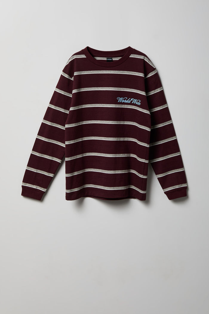 Boys Graphic Striped Long Sleeve T-Shirt