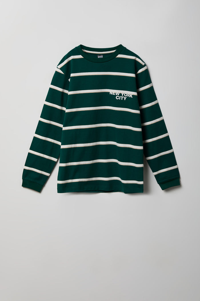 Boys Graphic Striped Long Sleeve T-Shirt