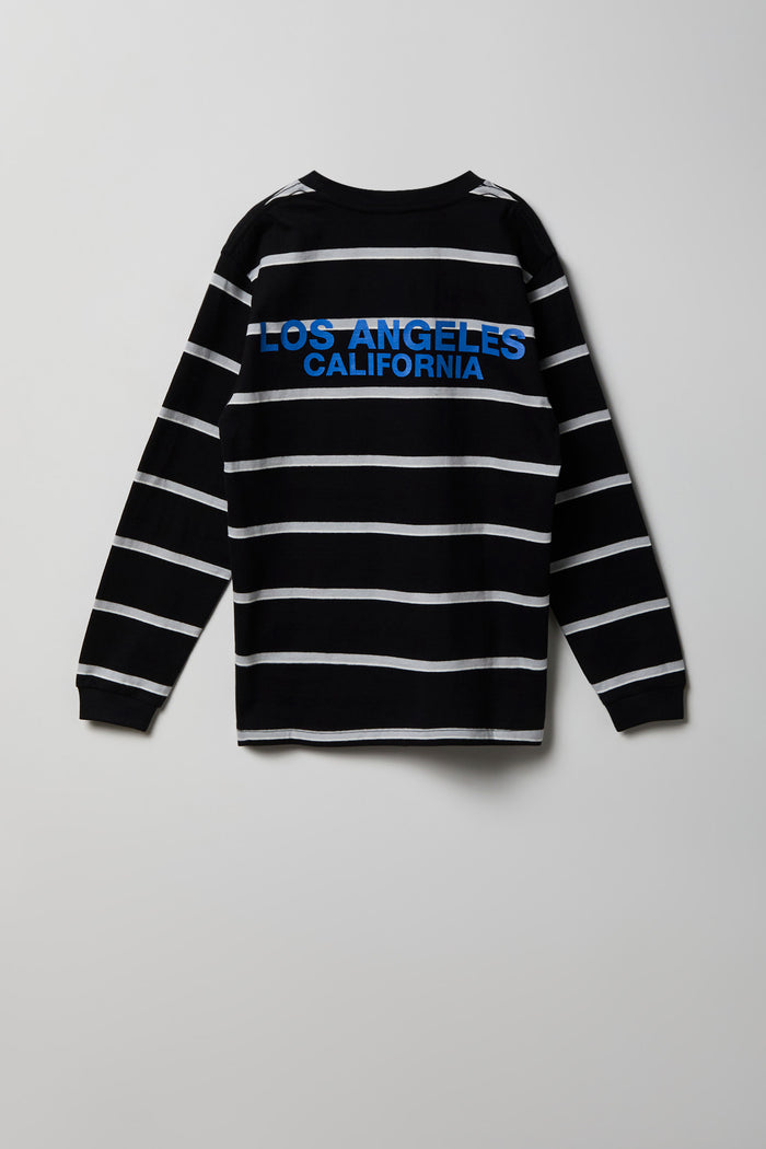 Boys Graphic Striped Long Sleeve T-Shirt