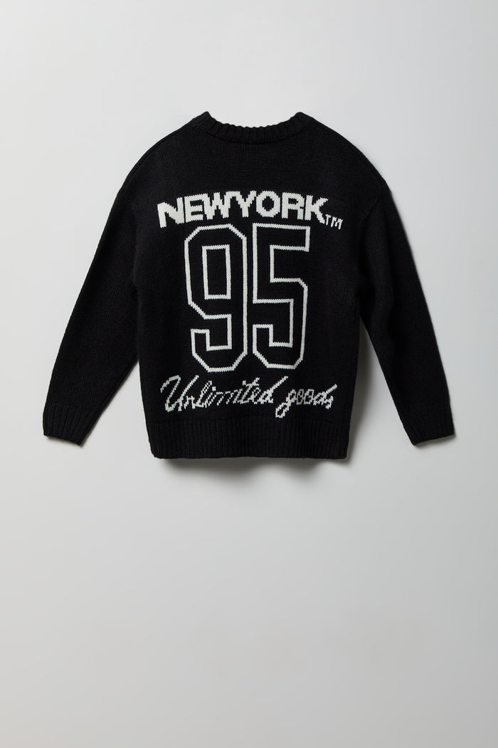 Boys Jacquard Knit Sweater
