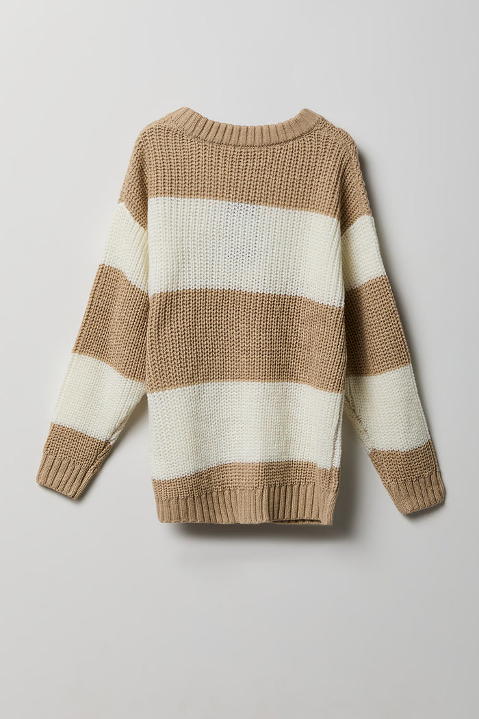 Boys Striped Boxy Sweater