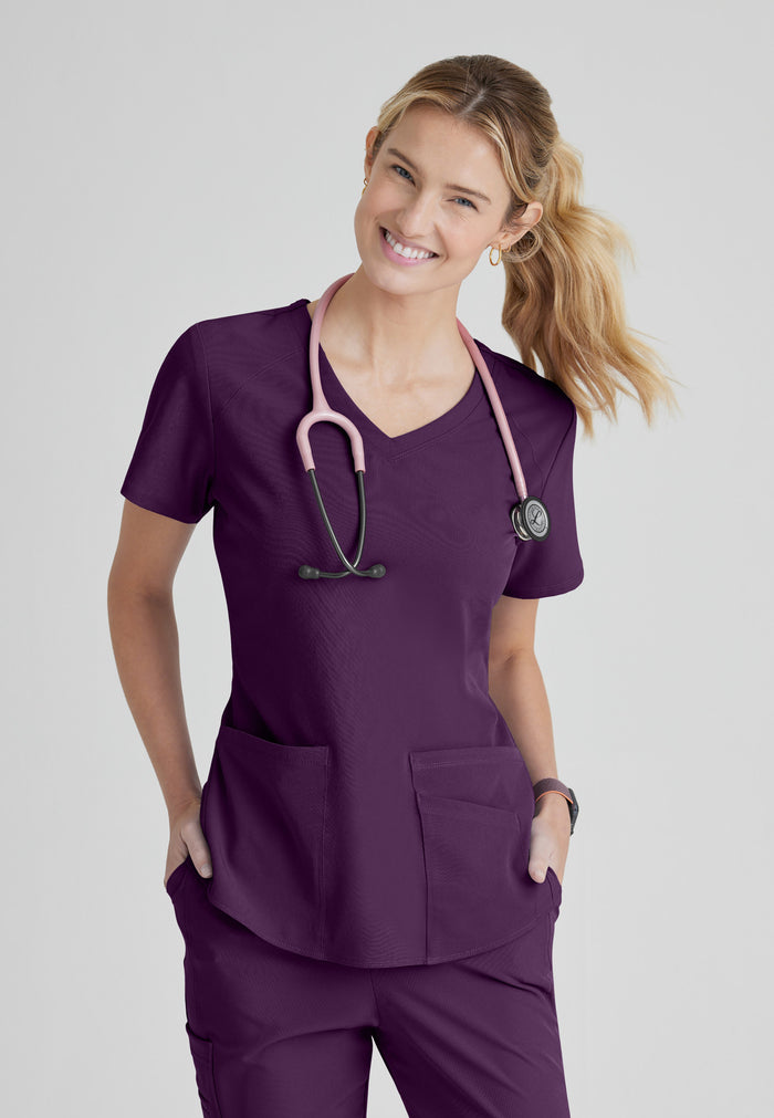 Breeze Top - Eggplant - Grey's Anatomy Scrubs