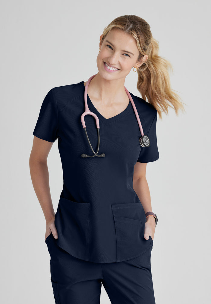 Breeze Top - Navy - Grey's Anatomy Scrubs