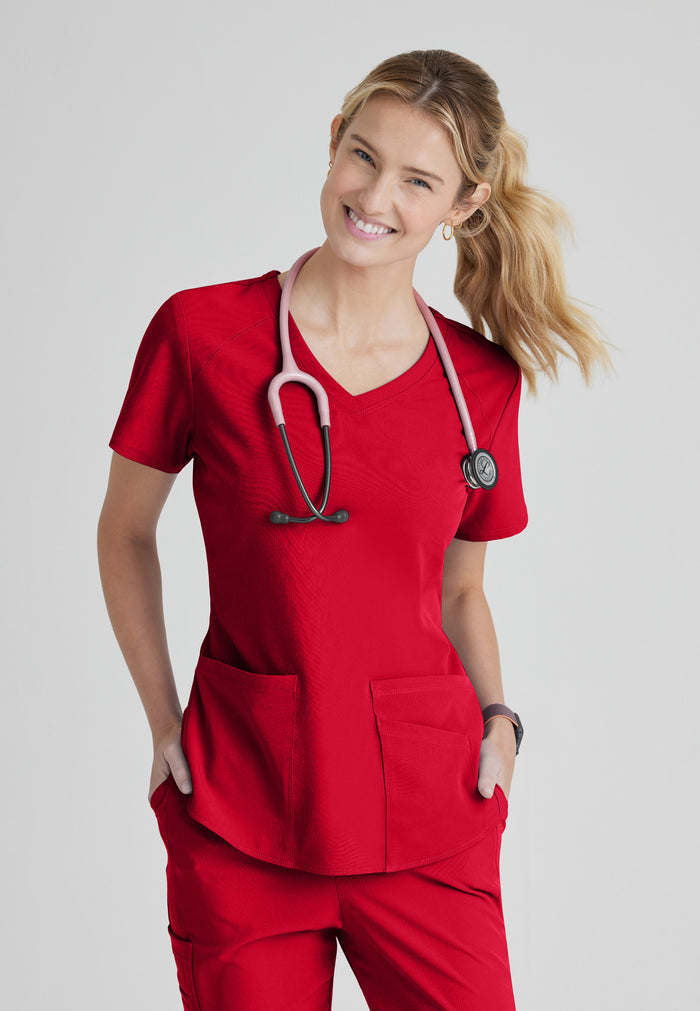 Breeze Top - True Red - Grey's Anatomy Scrubs