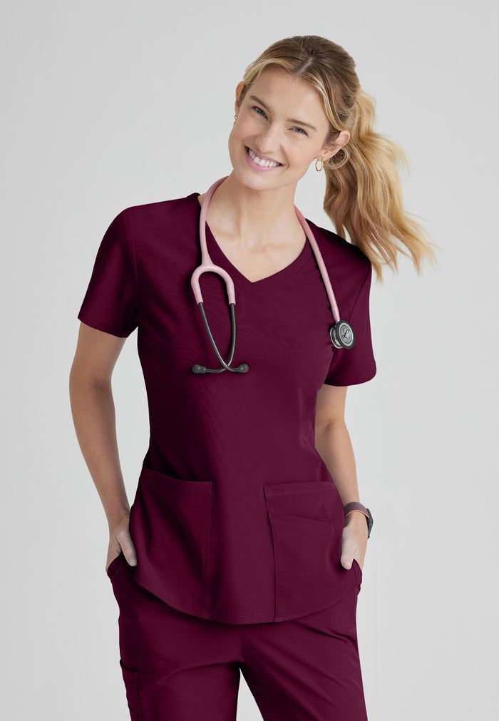 Breeze Top - Wine - Grey's Anatomy Scrubs