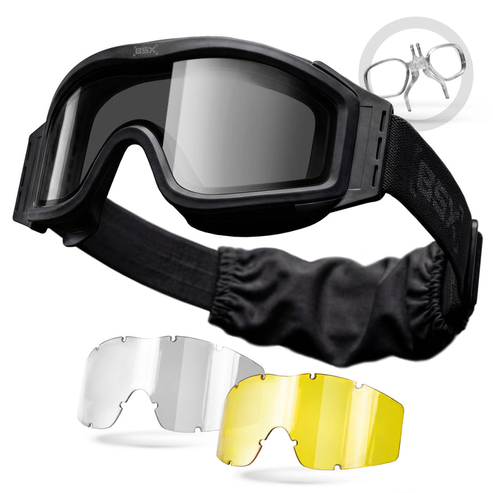 BSX Tango Goggle - Standard w/ Multiple Lenses - Black
