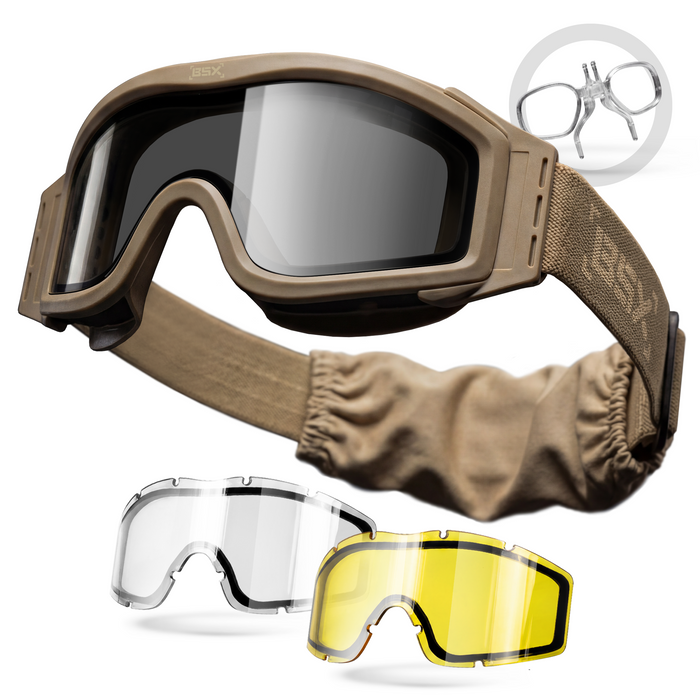 BSX Tango Goggle - Thermal w/ Multiple Lenses - Tan